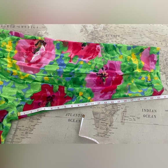 JAMS WORLD FLOWER FRIENDS Vibrant Floral Cropped Pants Size Small - Picture 7 of 10